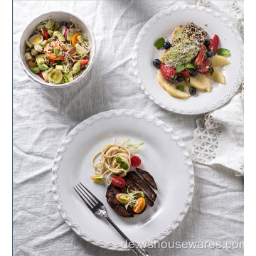 Neuer Stil geprägter Großhandel Porzellan-Abendessen-Set